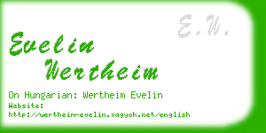 evelin wertheim business card